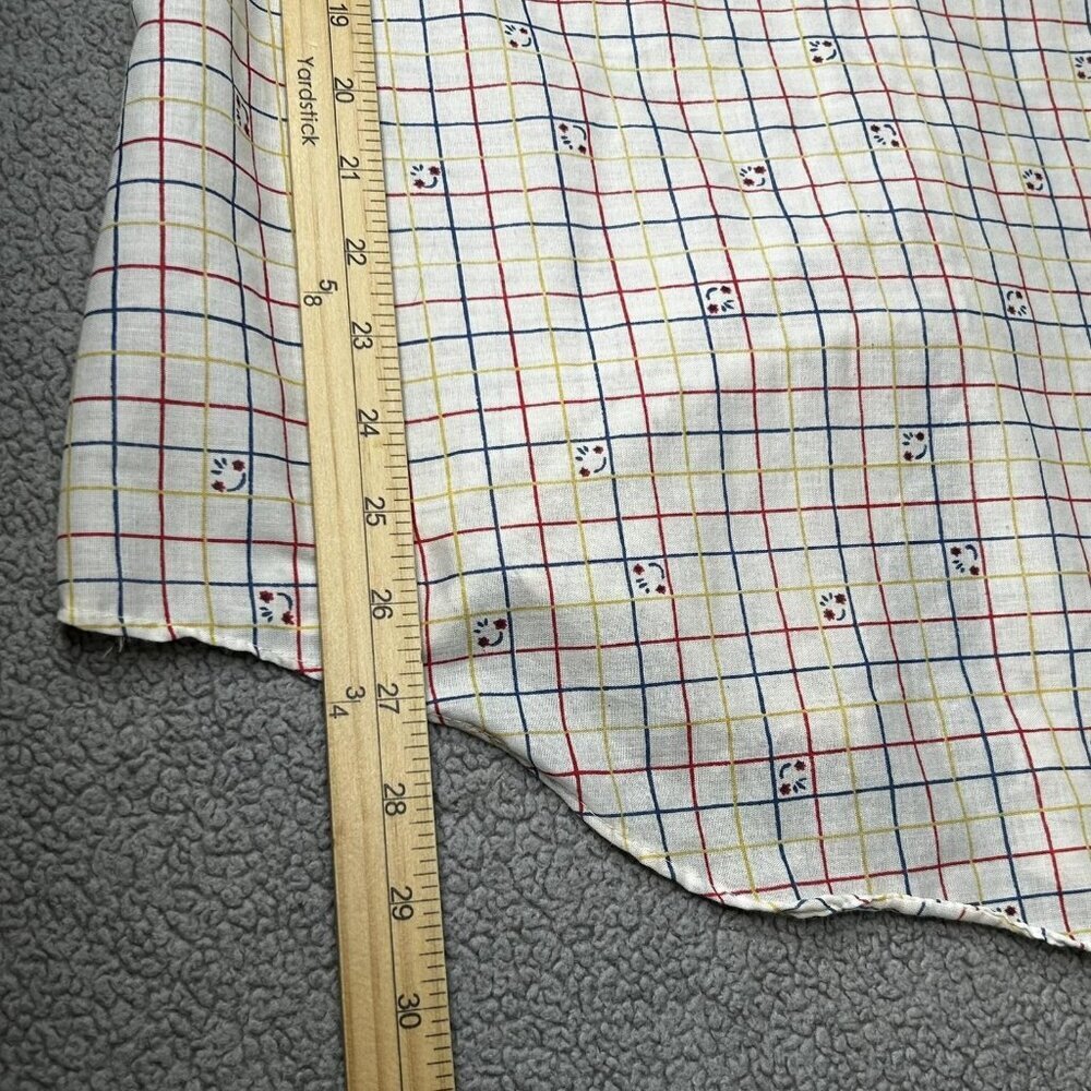 Vintage JCPenney Shirt Mens 15.5 34/35 Multicolor Plaid Floral 70s Funky Retro - Picture 11 of 11